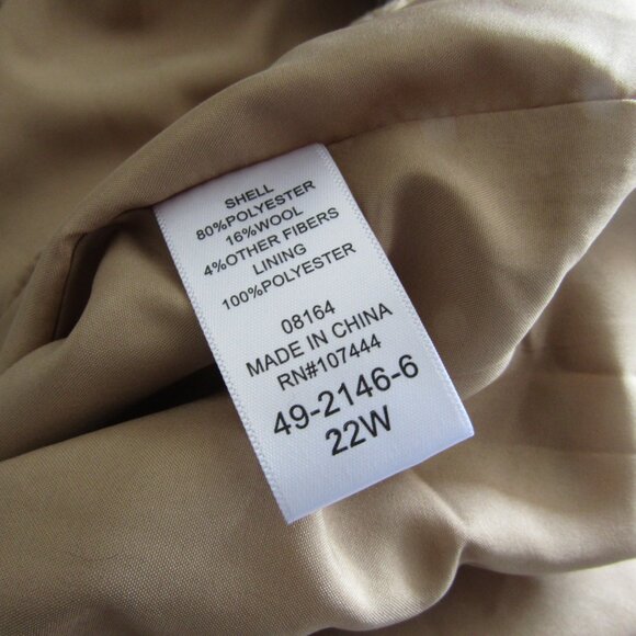 Jessica London Flannel Plaid Midi Skirt 22W Cream Winter Classic Cozy Cabincore - Picture 11 of 11